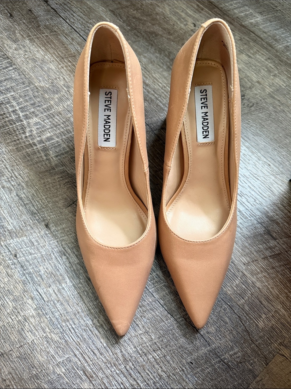 Steve Madden Tan Pointed-Toe Pumps